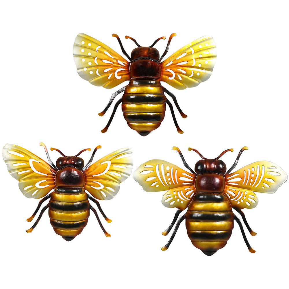 Bee Metal Wall Art 3 Pack Image 1