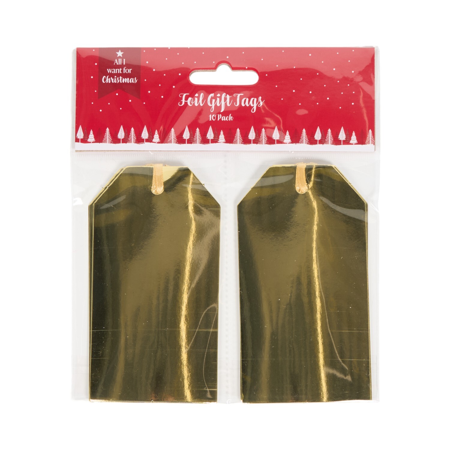 Pack of 10 Assorted Foil Gift Tags Image 3
