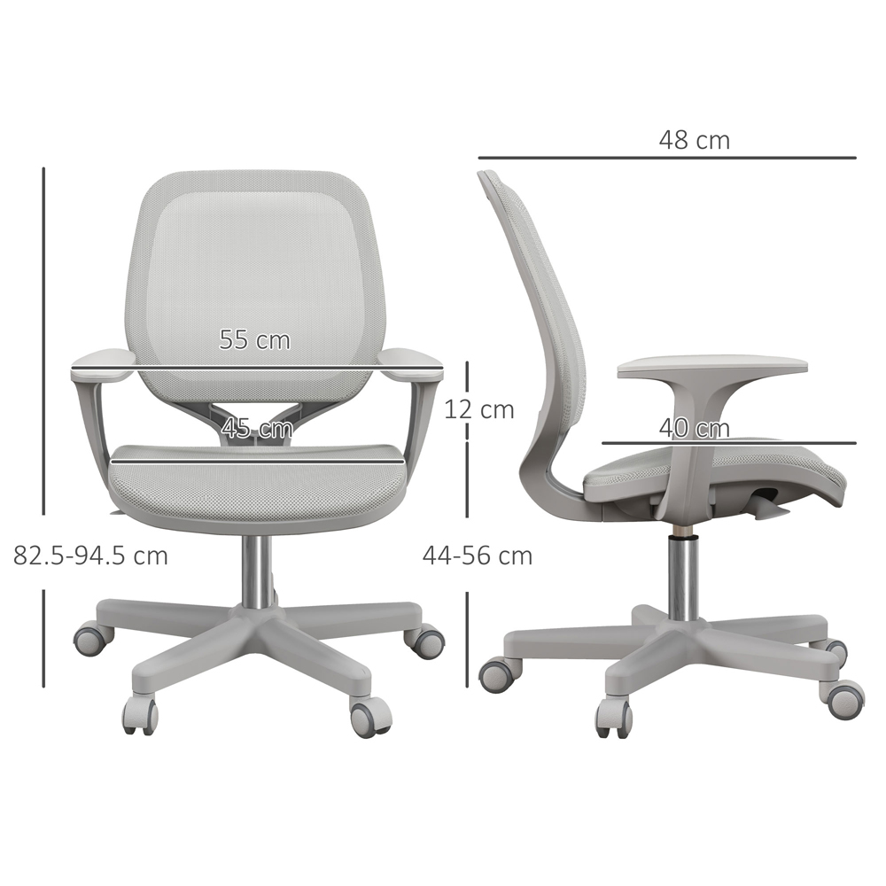 Portland Grey Swivel Office Chair with Security Wheels Image 9