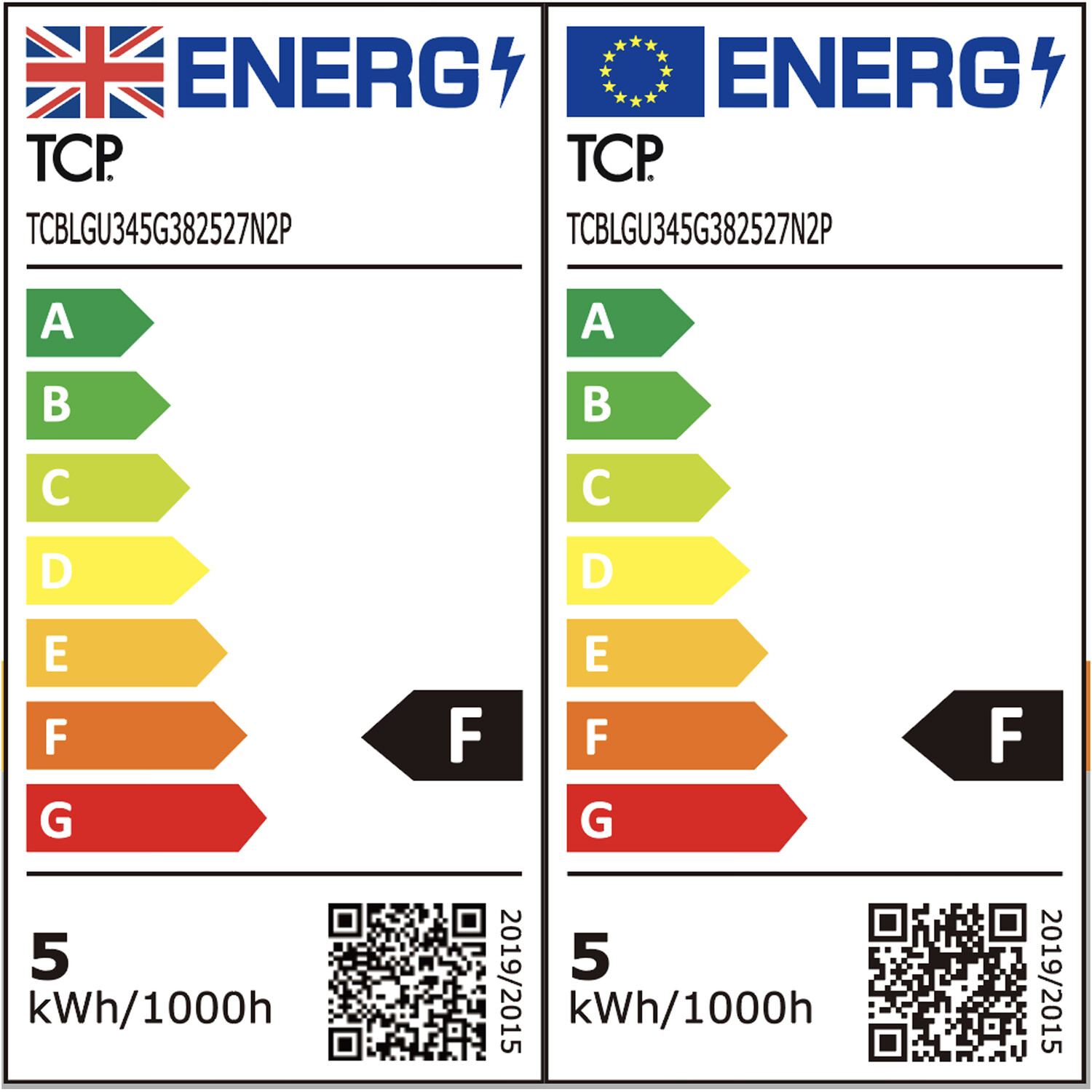TCP LED Glass GU10 345L Warm White Bulbs - Warm White / 2 Image 4
