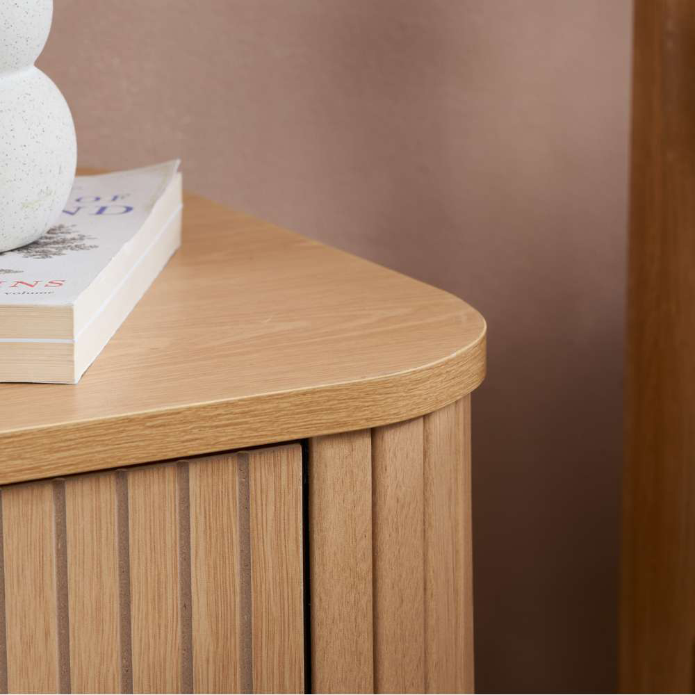 Birlea Axel Single Drawer Fluted Bedside Table Image 7