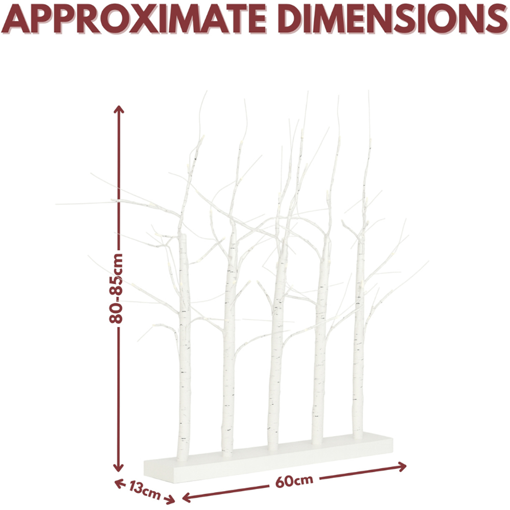 Marco Paul Warm White LED Pre-Lit Birch Twig Artificial Christmas Tree 2.6ft Image 8