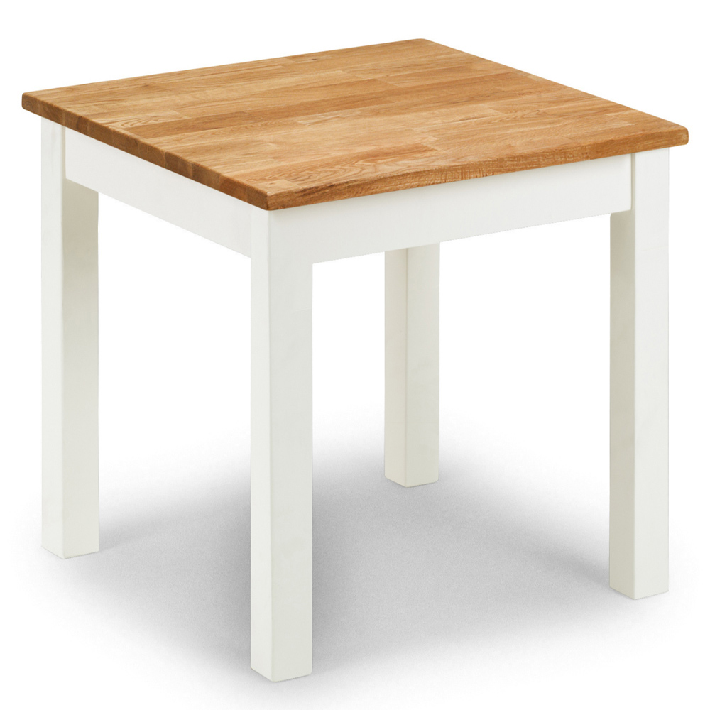 Julian Bowen Coxmoor Ivory and Oak Lamp Table Image 2