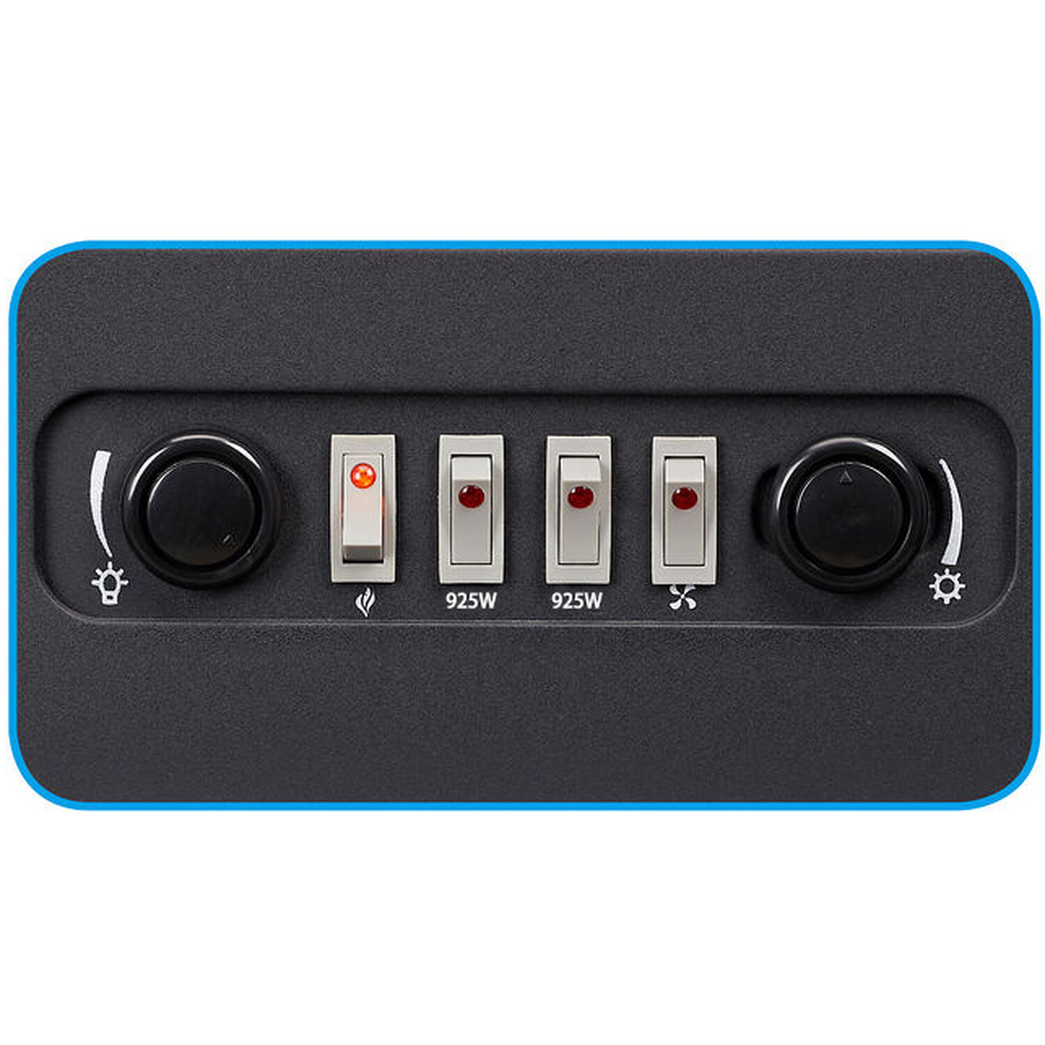 My Home Large Log Effect Stove Heater Black Image 6