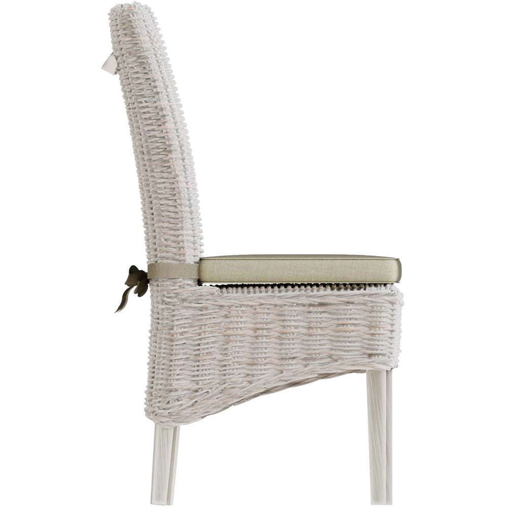 FWStyle Maya Set of 2 Grey Wash Kubu Rattan Solid Pine Handmade Dining Chairs Image 3