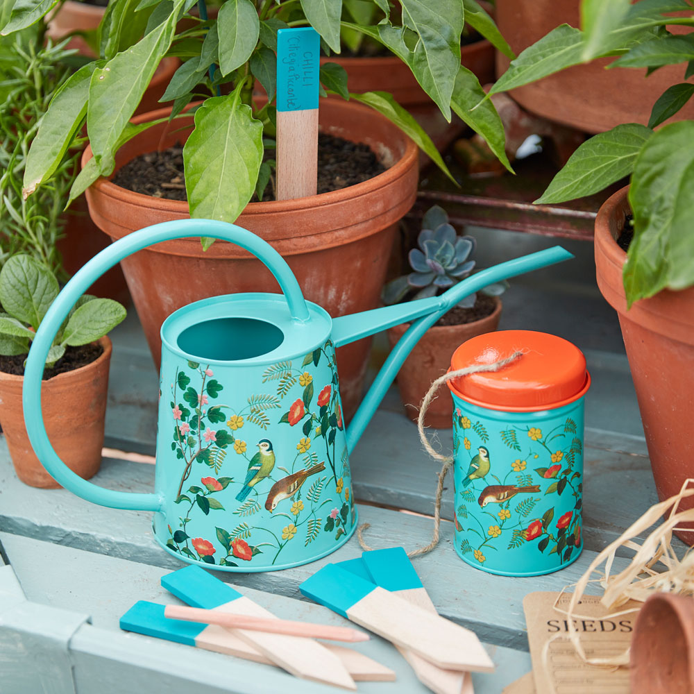 Burgon & Ball Flora and Fauna Galvanised Steel Indoor Watering Can 1L Image 2