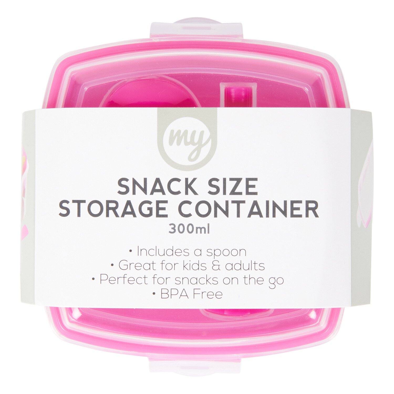 Snack Size Storage Container Pink or Blue Image 1