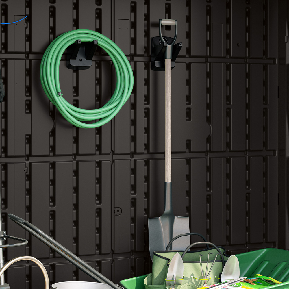 Suncast 2 Piece Single Hook Long Handle Tool Hanger Set Image 9