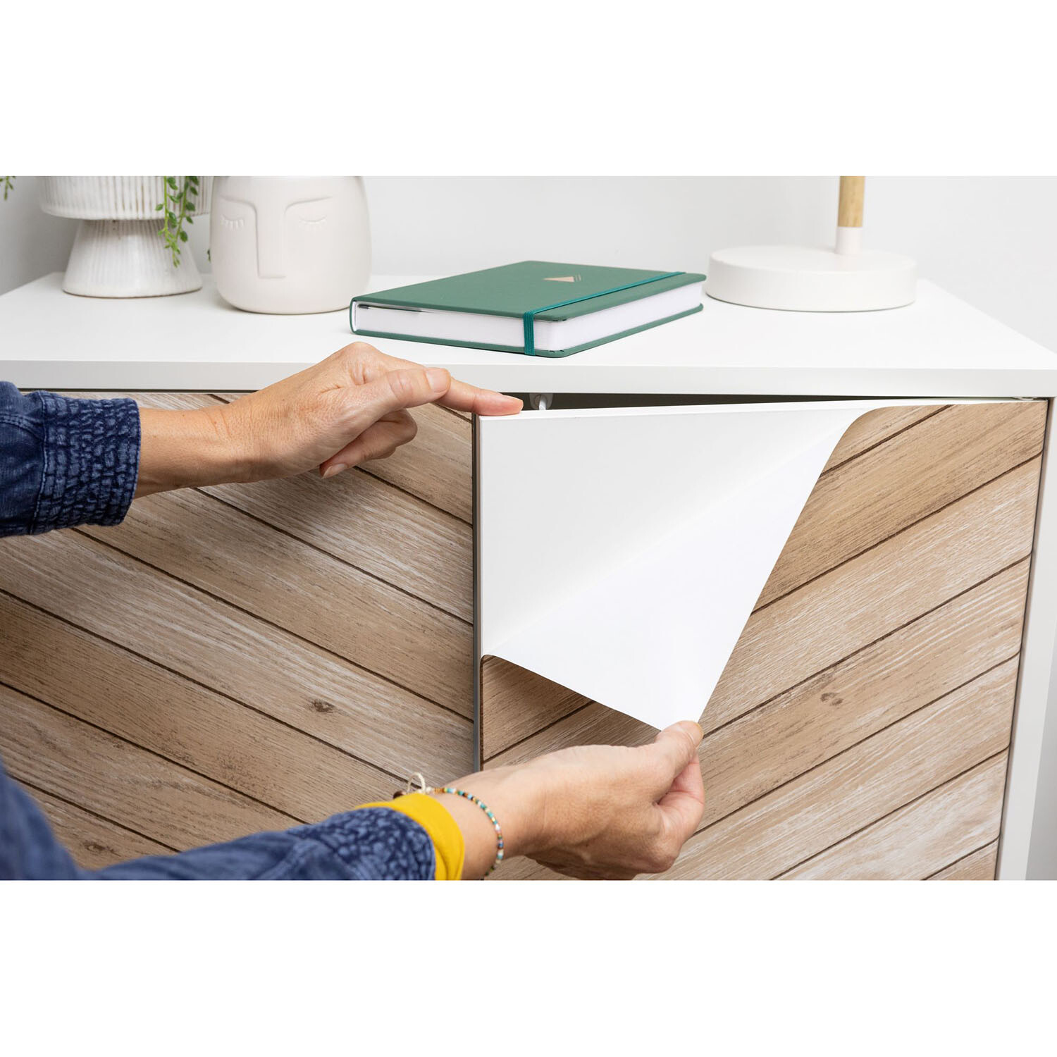 d-c-fix Self Adhesive Chevron Wood Effect Vinyl Film - Brown Image 4