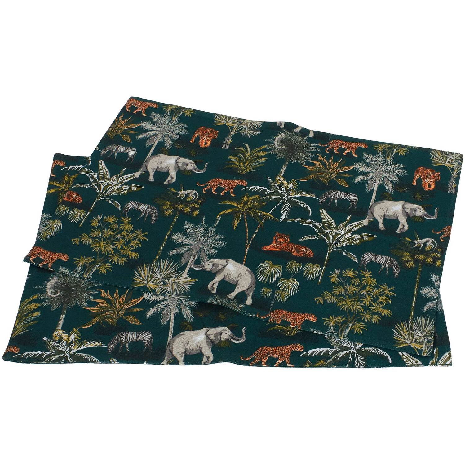 Pack of 2 Boho Jungle Placemats - Green Image 3