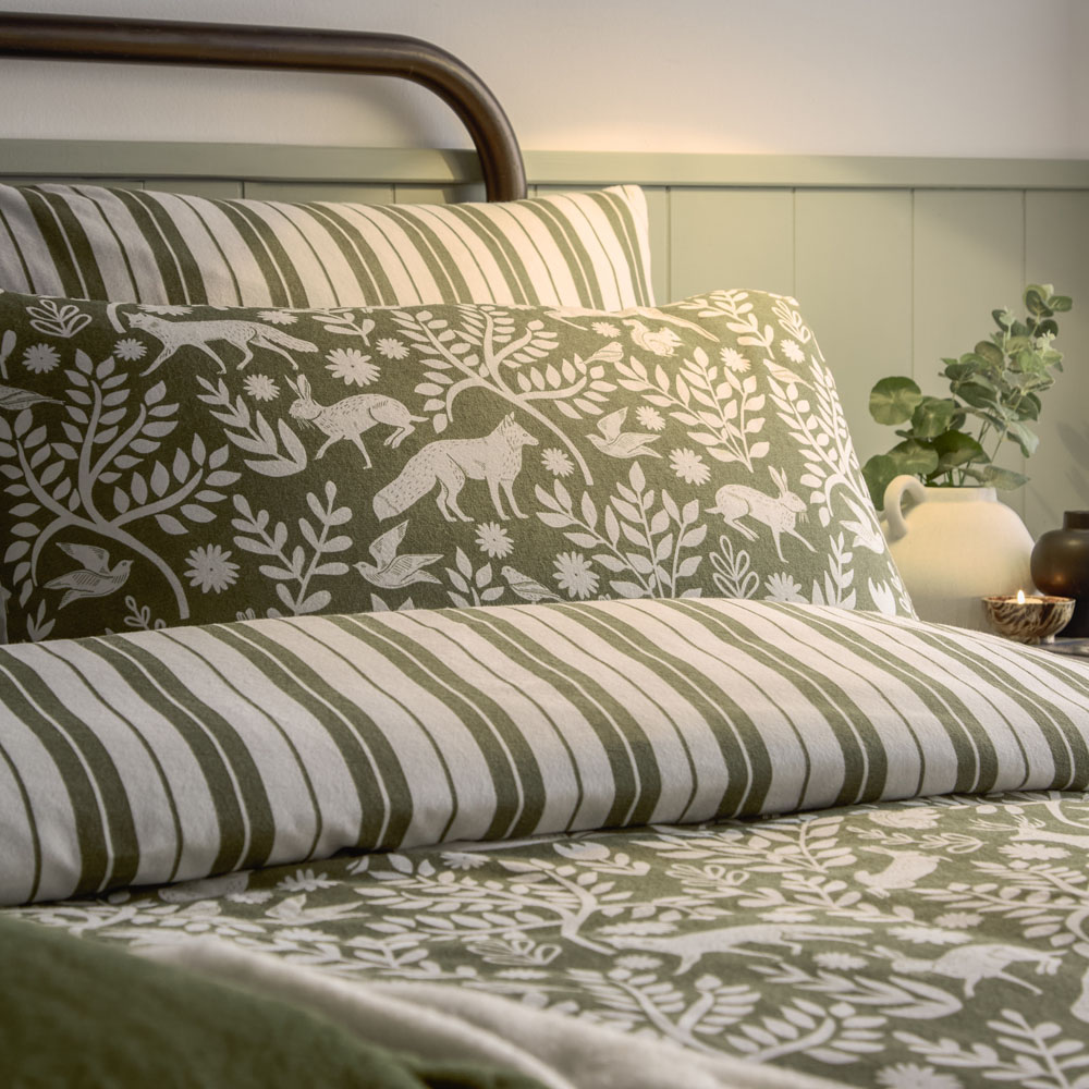 Furn Double Skandi Woodland Brushed Cotton Duvet Set Image 3