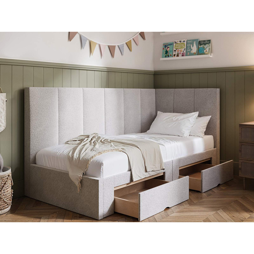 Flair Harley 2 Drawers Beige Boucle Bed Frame Image 6