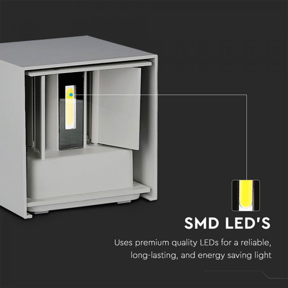 V-TAC Grey Square Up and Down Cool White LED Outdoor Wall Light Image 8