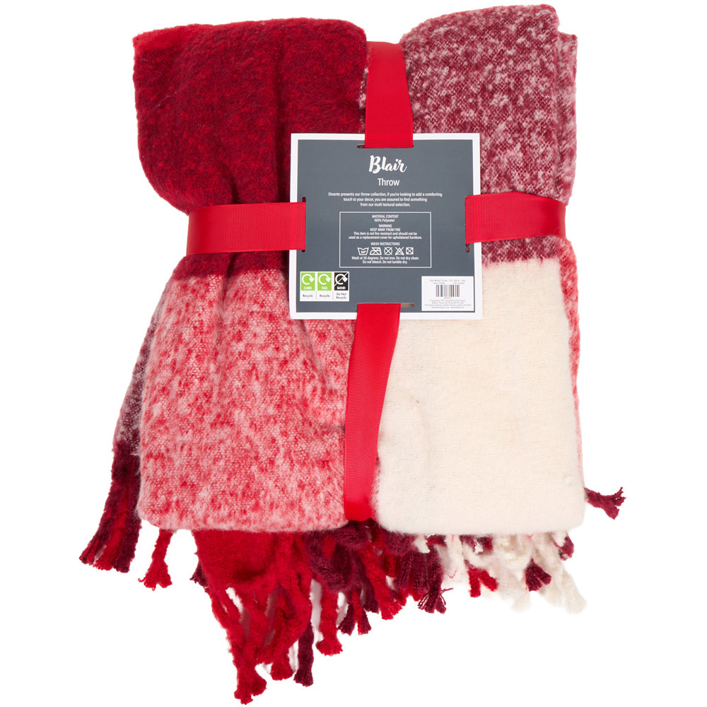 Blair Mohair Throw Red Image 3