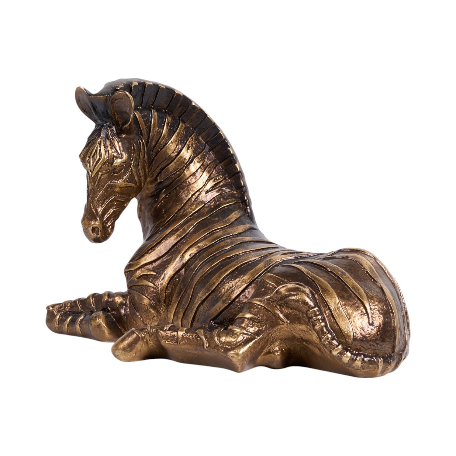 Sitting Zebra Ornament Bronze Image 3