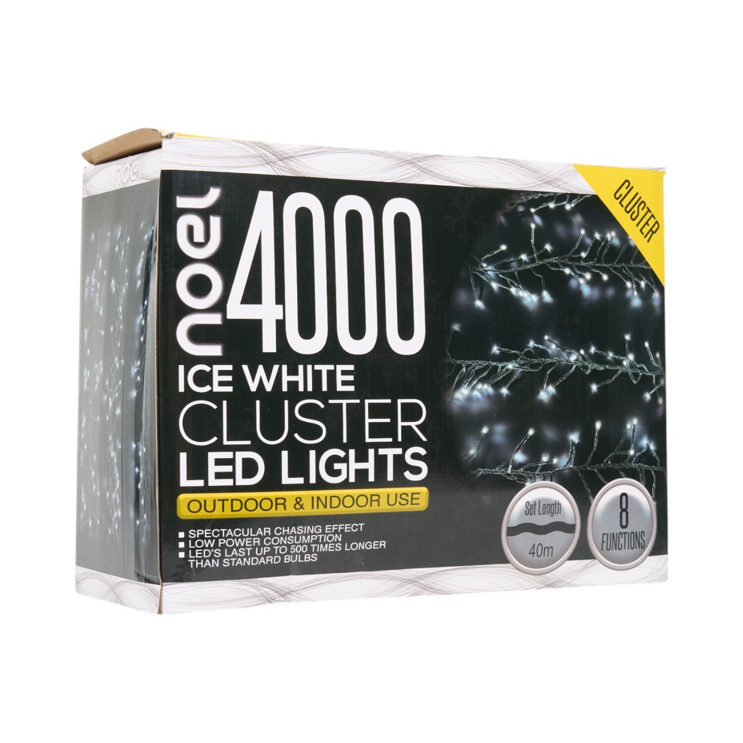Cluster LED Light Chain Ice White 4000 Image 3