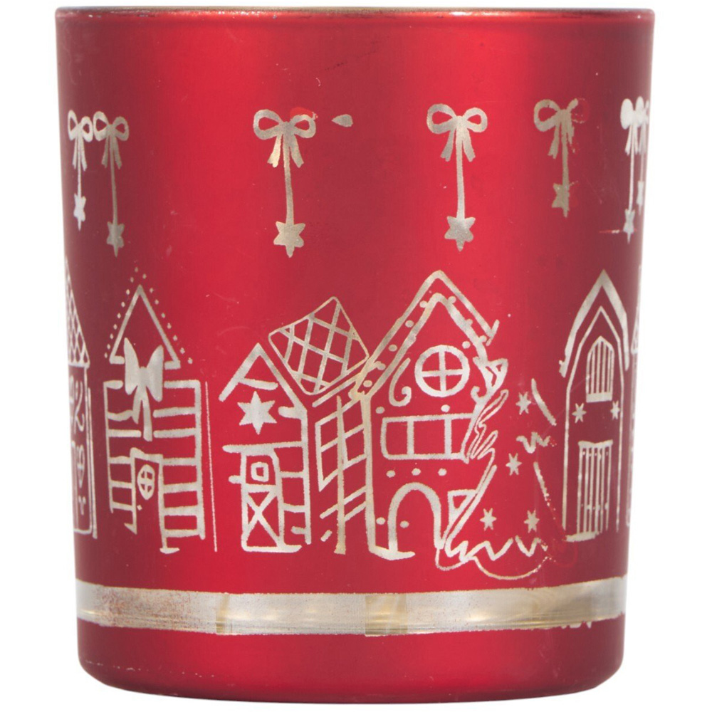 Christmas Glass Candle Holder Image 2
