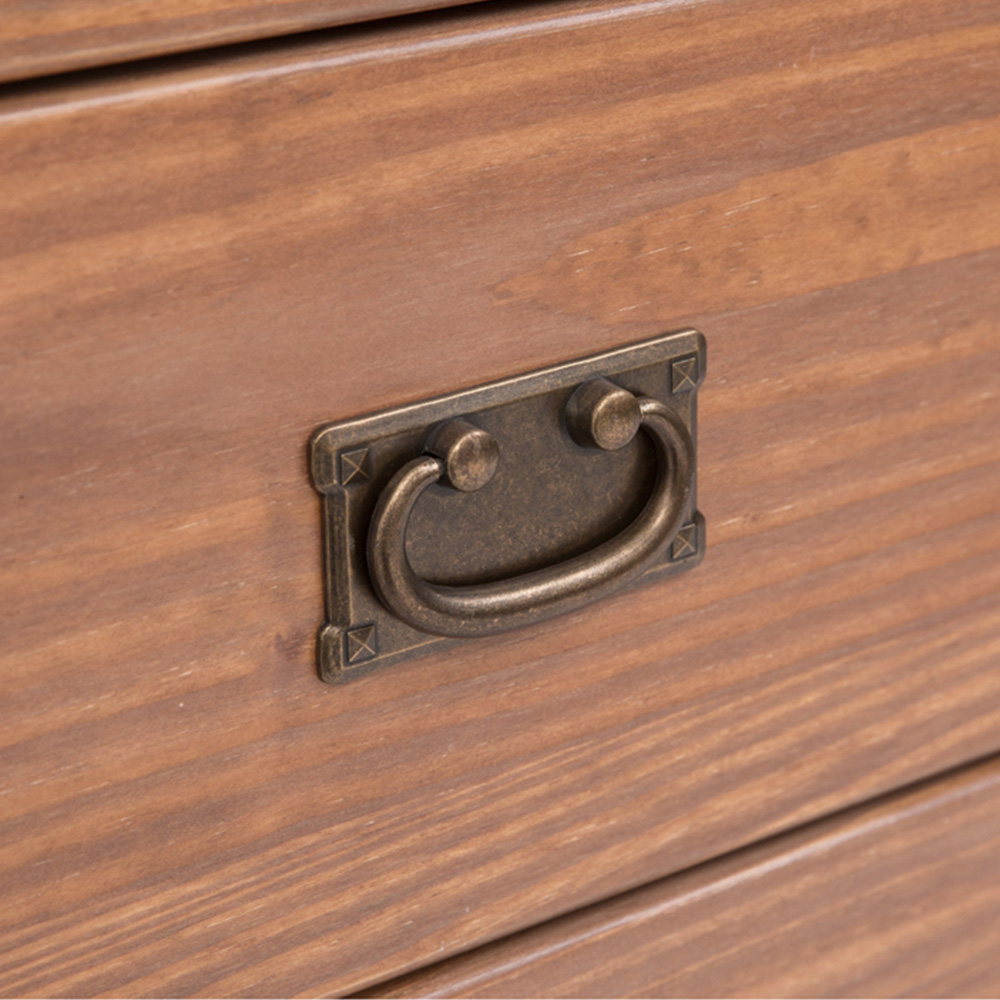 Cabinet Bits Padua 4 Drawer Light Brown Brass Drop Handle Chest of Drawers Image 7