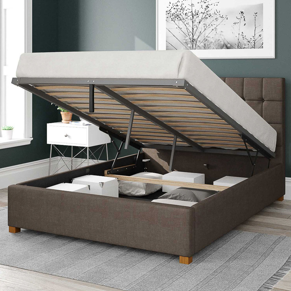 Aspire Sinatra Double Slate Malham Weave Ottoman Bed Image 2
