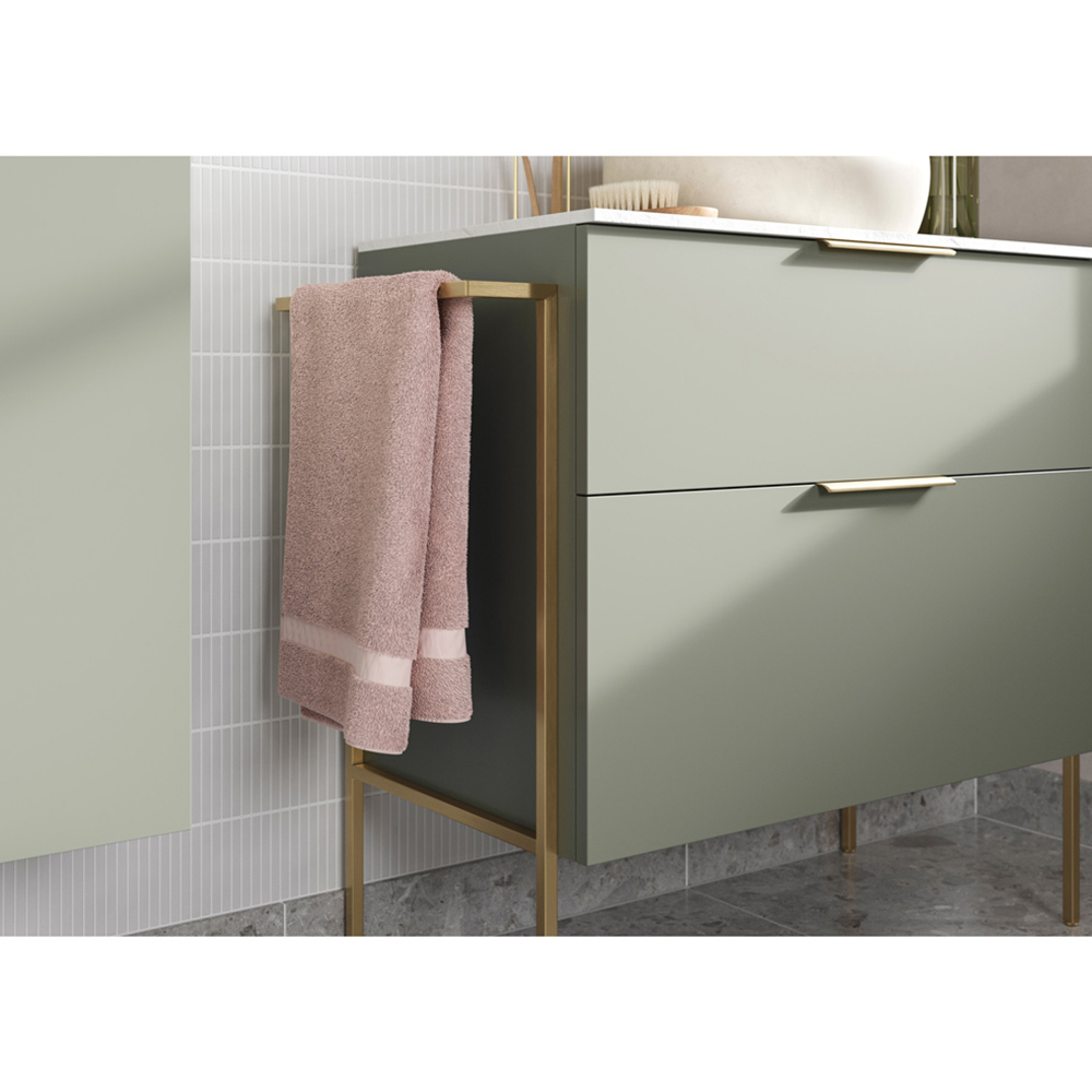 Bathstore Wharton 2 Door Green Wall Hung Basin Unit 815mm Image 3