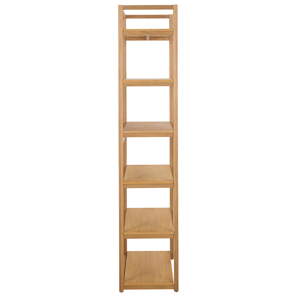 Florence Ludza 6 Shelf Oak Rectangular Bookcase Image 4