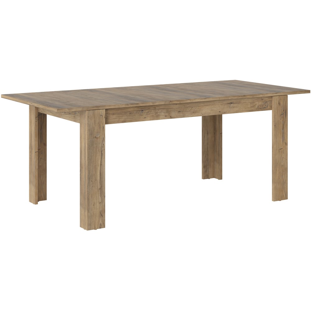Florence Wooden 6 Seater 160 to 200cm Extending Dining Table Chestnut and Matera Grey Image 4