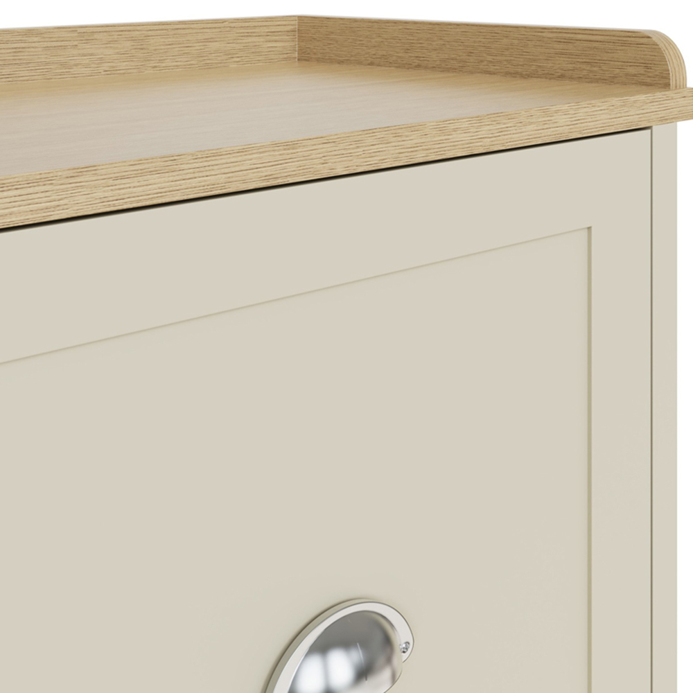 GFW Lancaster 2 Door Cream and Oak Shoe Bench Image 7