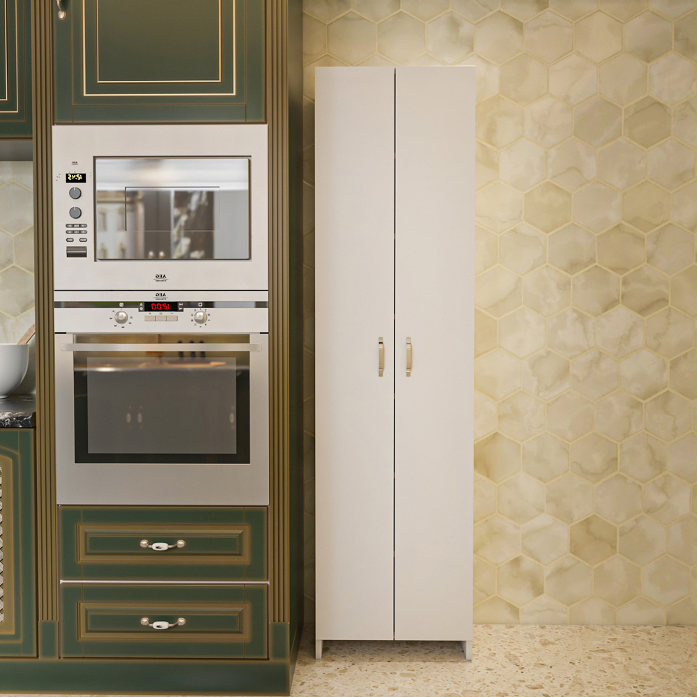 Decorotika Atlantis 2 Door White Cabinet Image 4