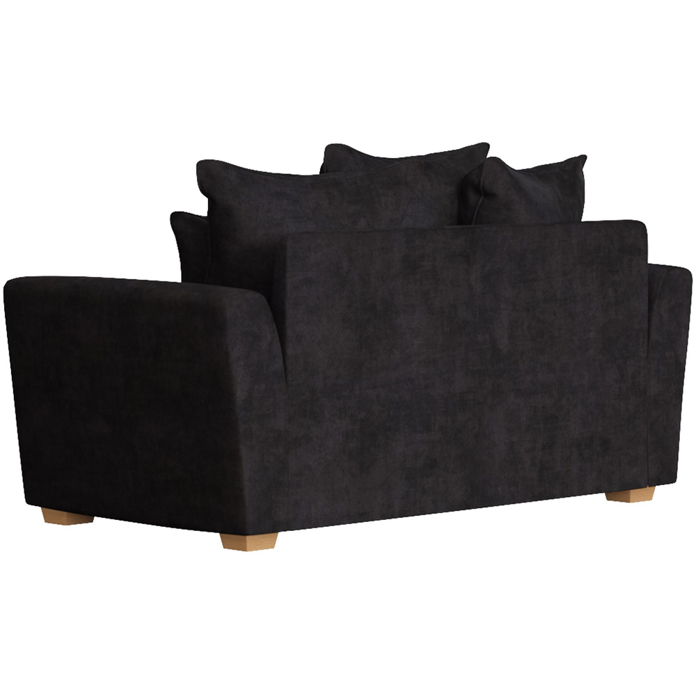 Wendleberry 2 Seater Ebony Plush Velvet Scatter Back Sofa Image 4