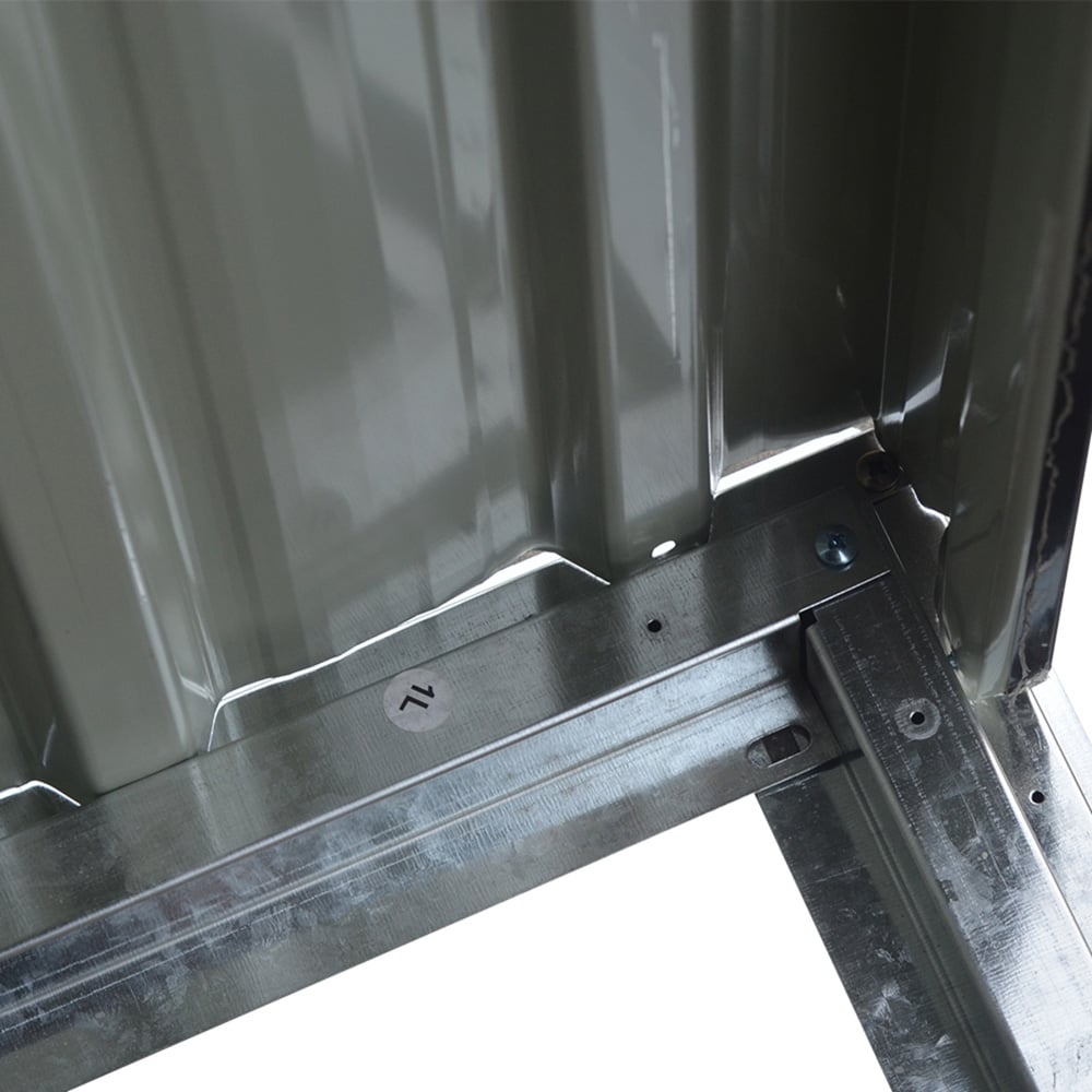 Living and Home 10 x 8ft Metal Garden Shed with Log Storage Image 6