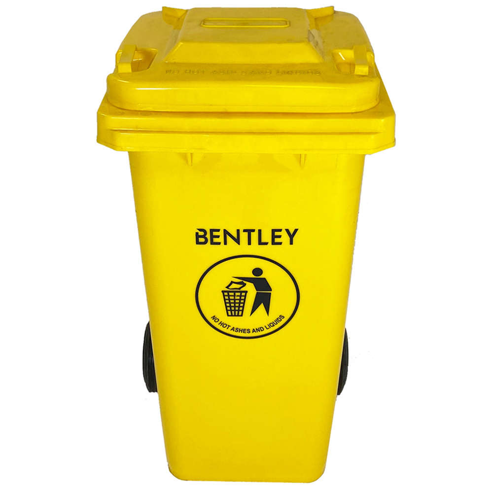 Charles Bentley Yellow Wheelie Bin 120L Image 1