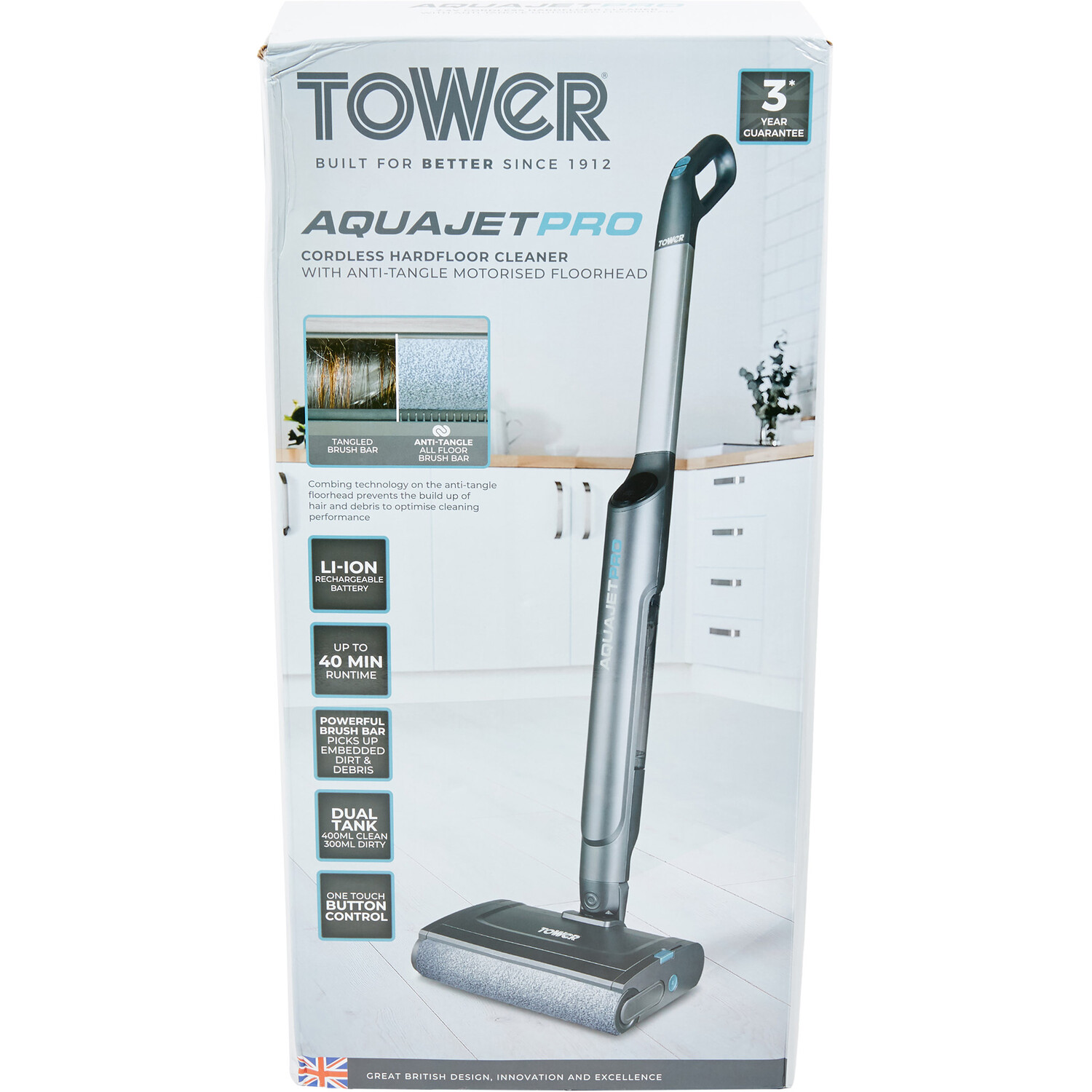 Tower AquajetPro Cordless Hard Floor Cleaner 7.2V Image 2