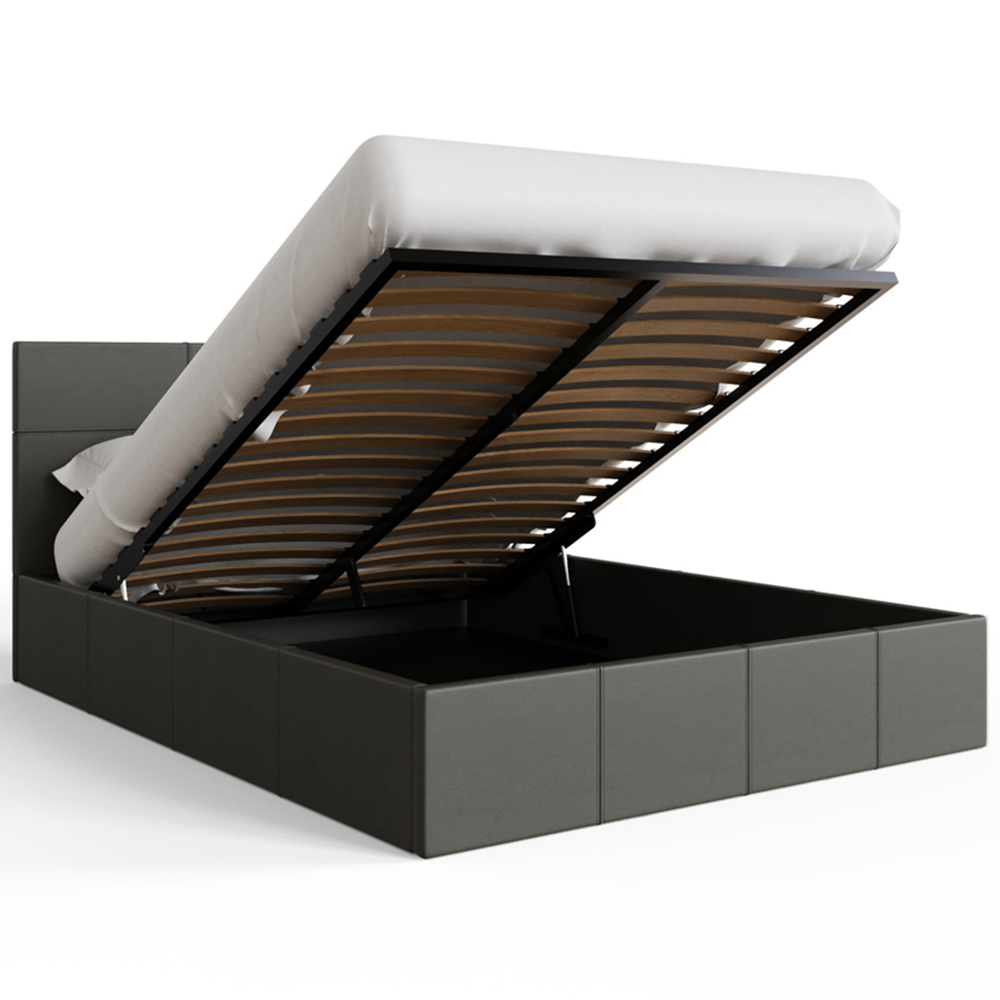 GFW Double Grey End Lift Ottoman Bed Image 6