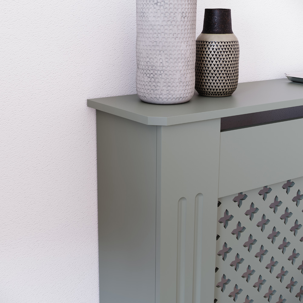 VIDA DESIGNS Oxford Olive Grey Radiator Cover Small Image 5