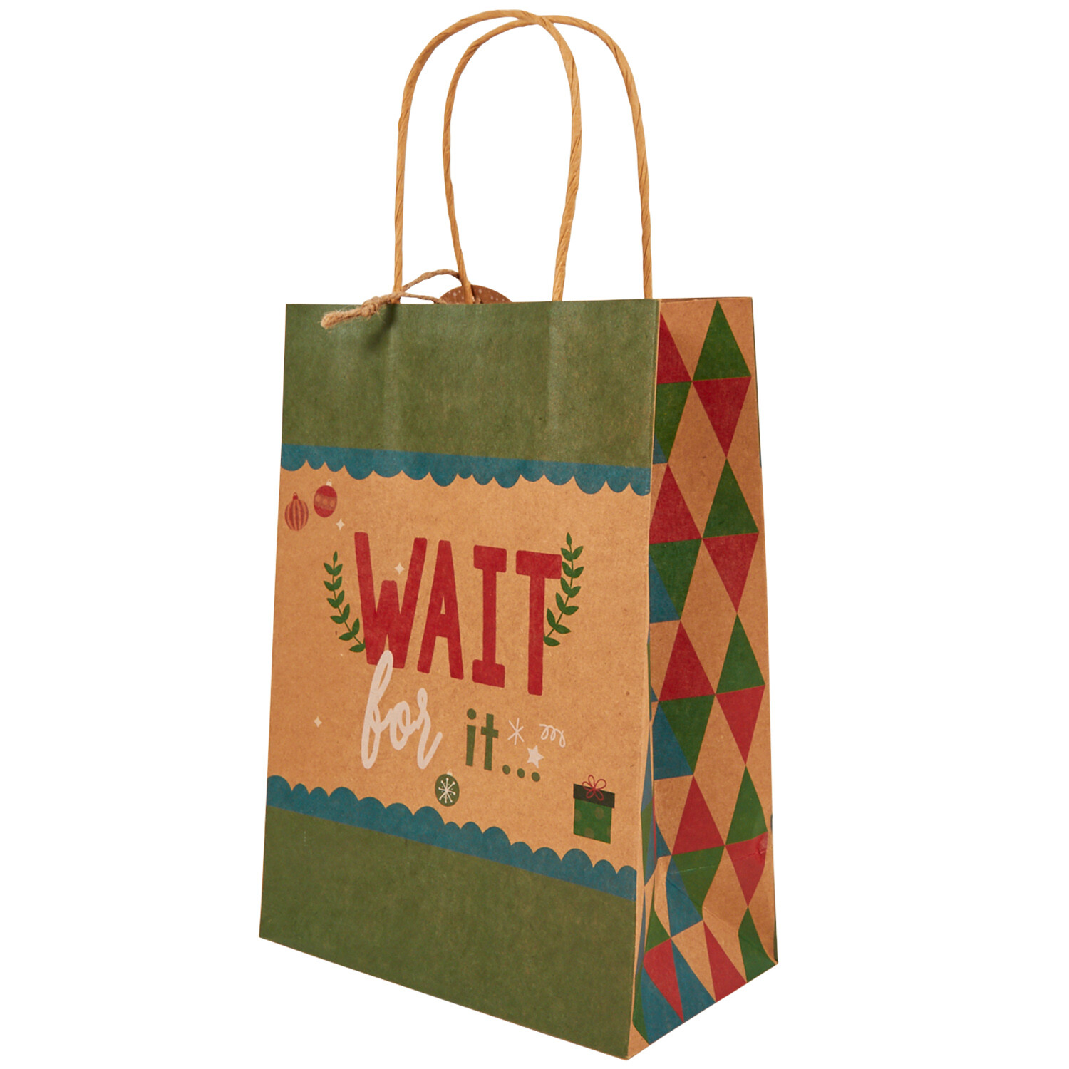 Fun Christmas Paper Gift Bag - Brown Image 4