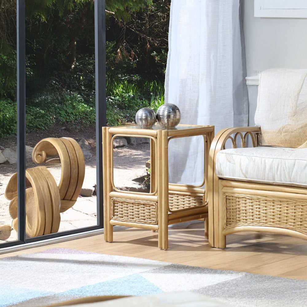 Desser Furniture Vale Light Oak Lamp Table Image 5