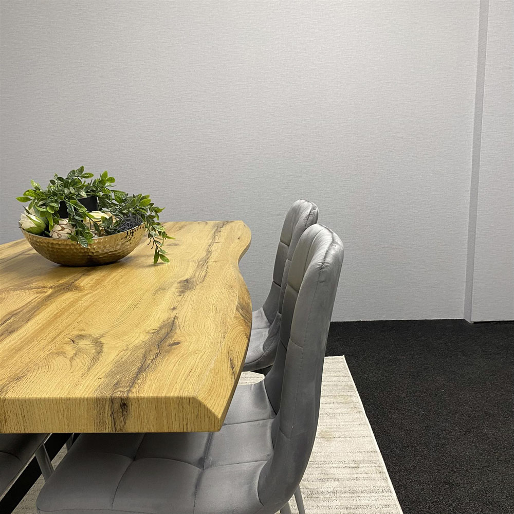 Kosy Koala 4 Seater Velvet Wooden Rectangle Dining Set Grey Image 3