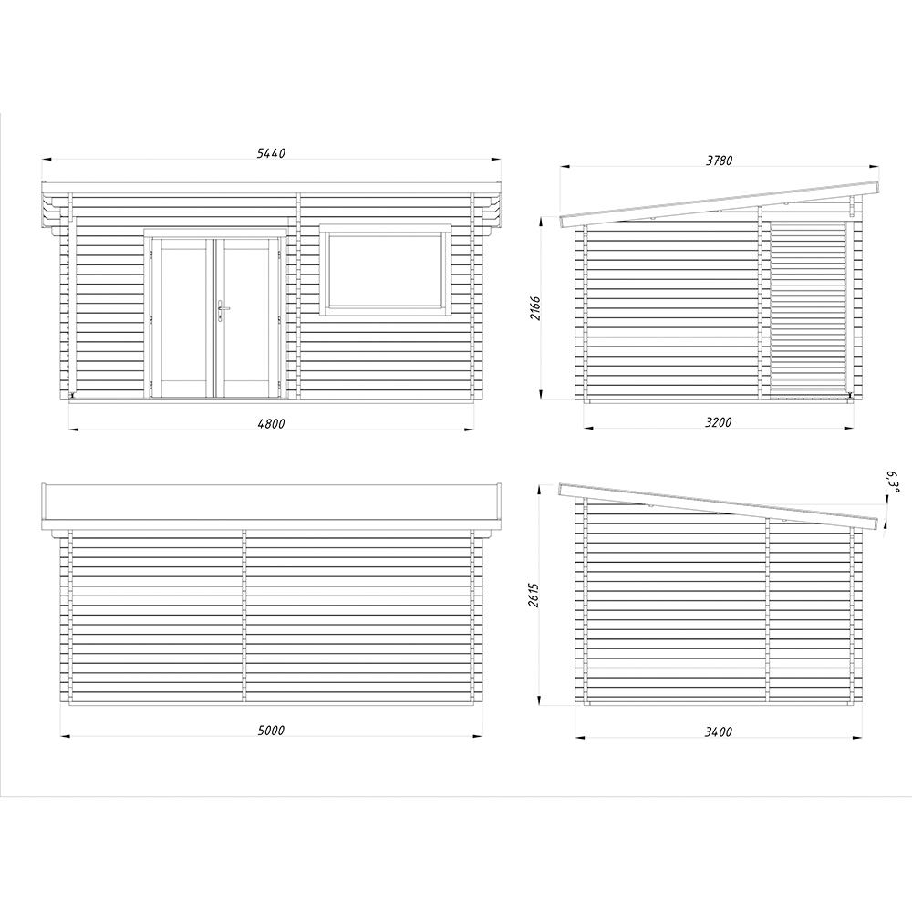Palmako Sanna 15.7 x 10.4ft Pent Outdoor Sauna Image 9