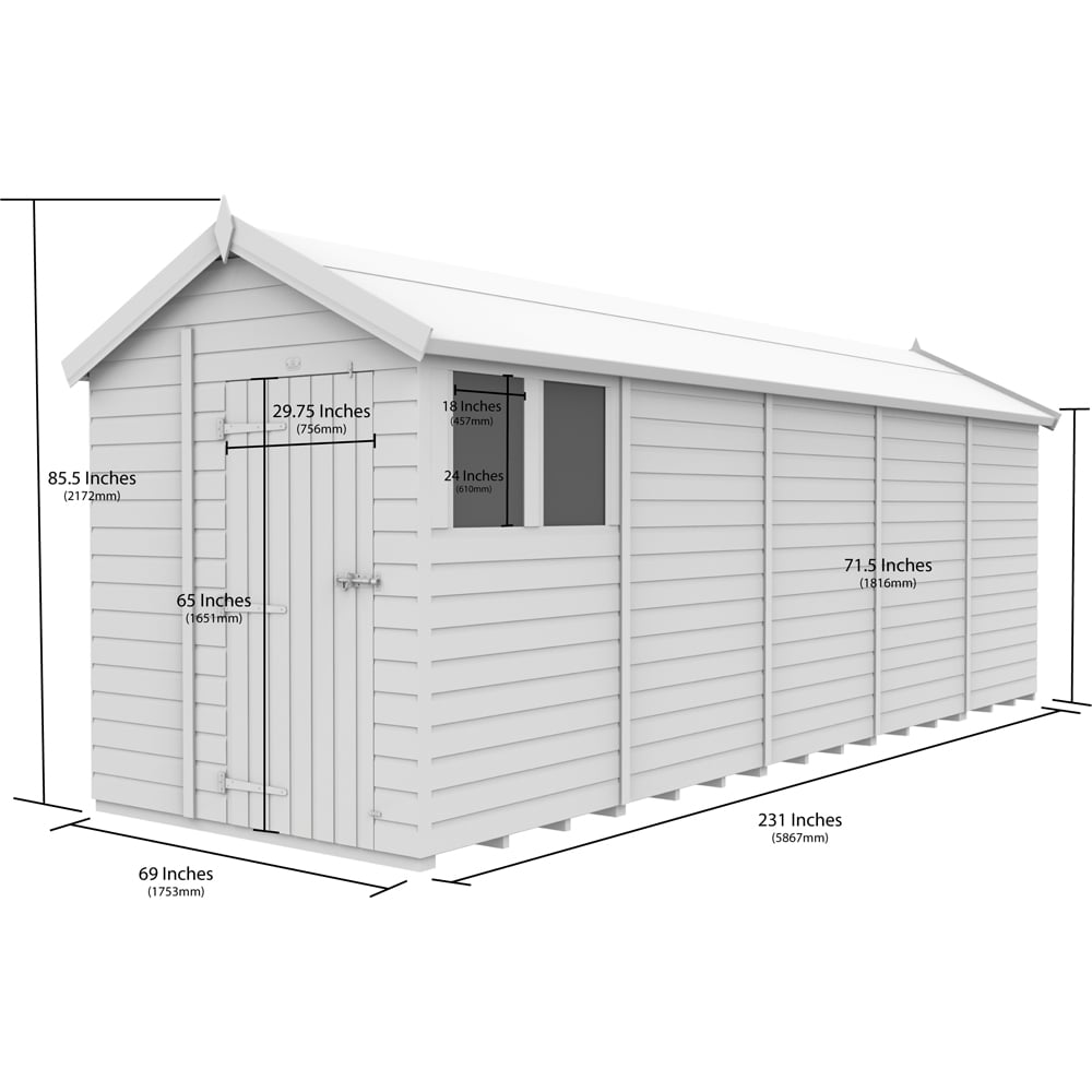 DIY Sheds 6 x 20ft Tongue and Groove Timber Apex Security Garden Shed Image 9