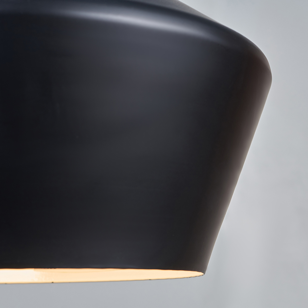 ValueLights Otis Angled Matt Black Metal Lamp Shape Image 4