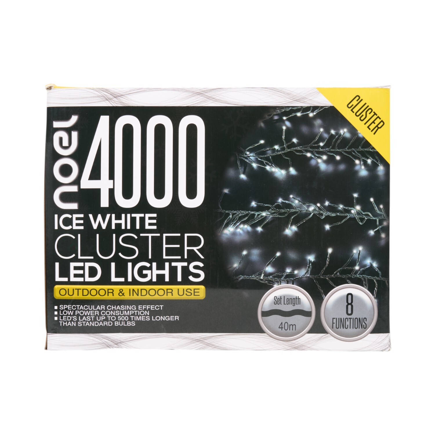 Cluster LED Light Chain Ice White 4000 Image 2