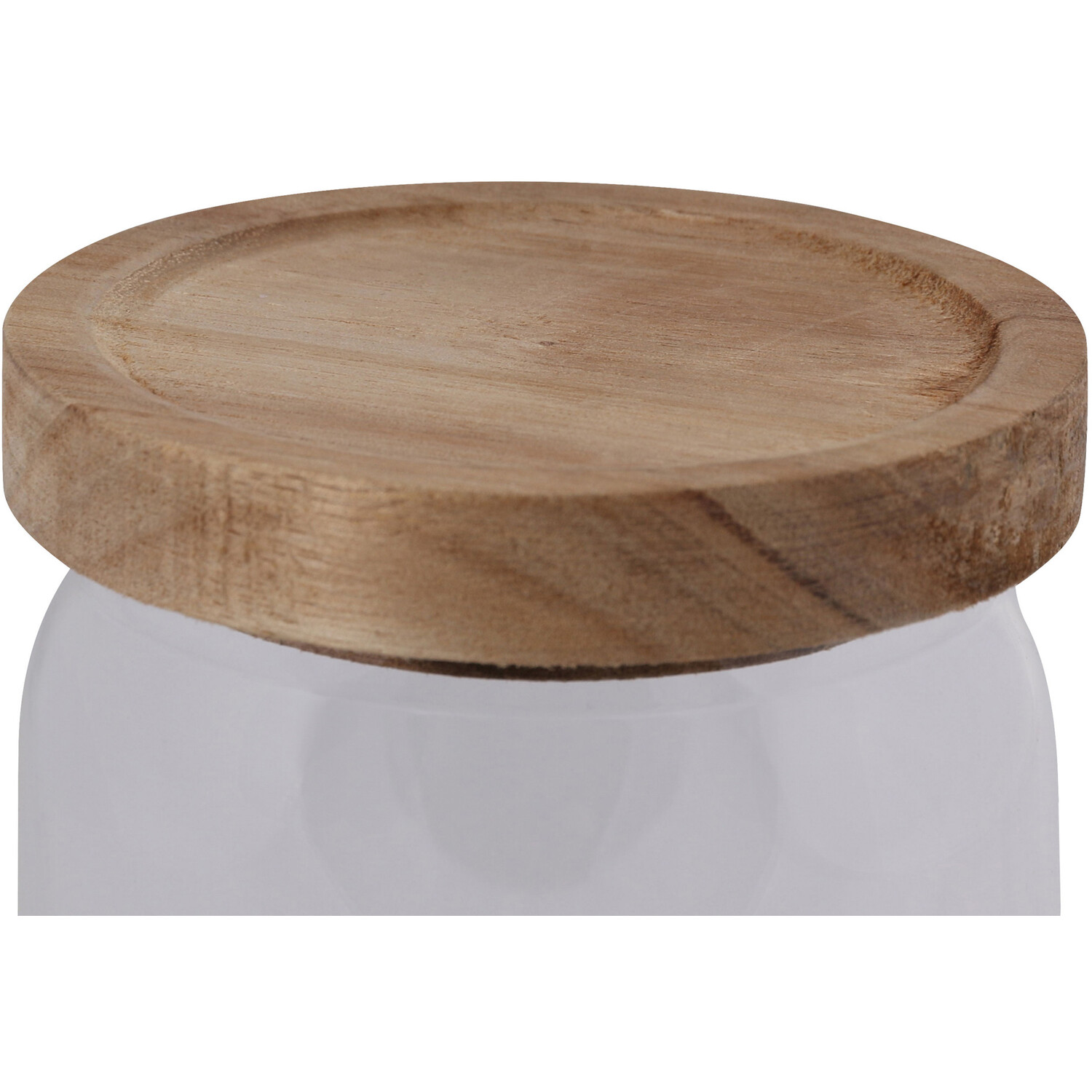 Storage Jar with Acacia Lid - Clear / 750ml Image 2
