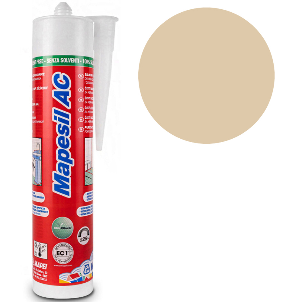 MAPEI Mapeisil AC 138 Almond Silicone Sealant 310ml Image 2