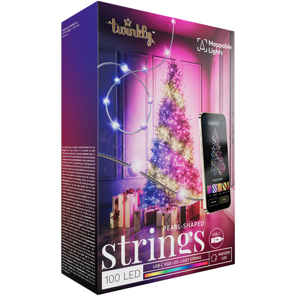 Twinkly 100 RGB Pearl Shaped LED Smart Transparent Cable USB String Light 6m Image 3