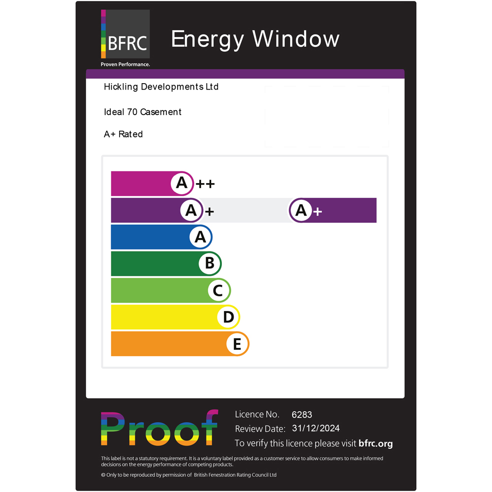 Crystal uPVC Triple Glazed Window Top Hung Over Fixed Light Grey White Clear Glass 610x820mm Image 3