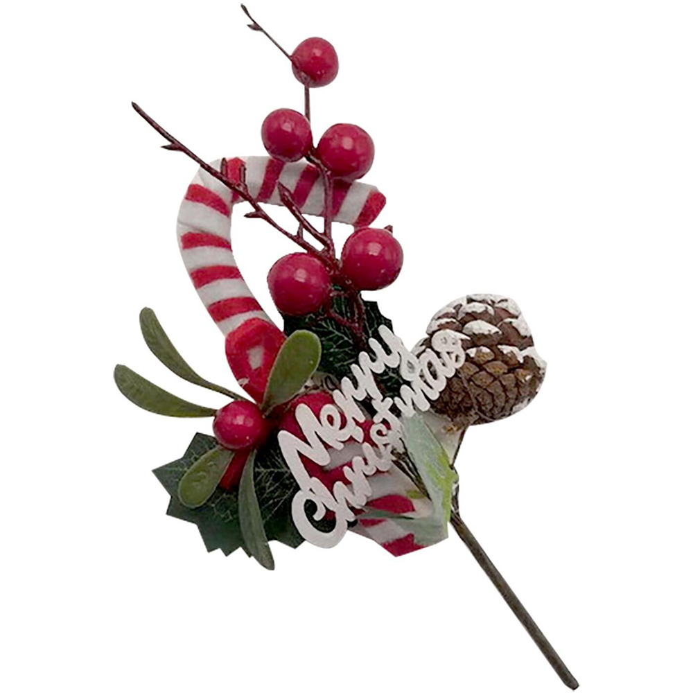 Single Floristry Lollipop Candy Merry Christmas Pick in Assorted styles Image 2