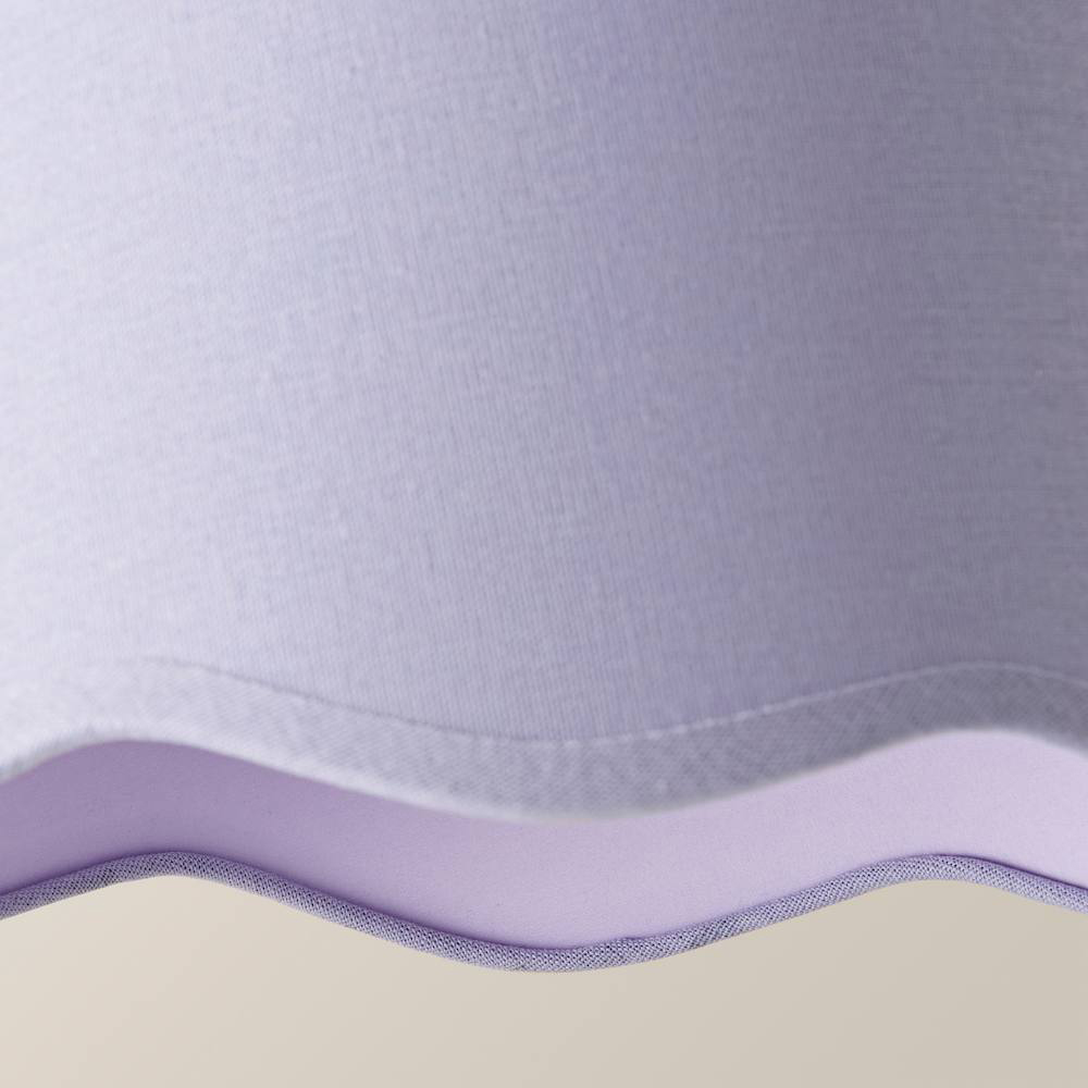 ValueLights Mabel Lilac Linen Scallop Edge Small Lamp Shade Image 6