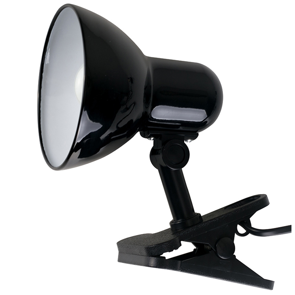 ValueLights Tasca Black Clip on Table Lamp Image 1