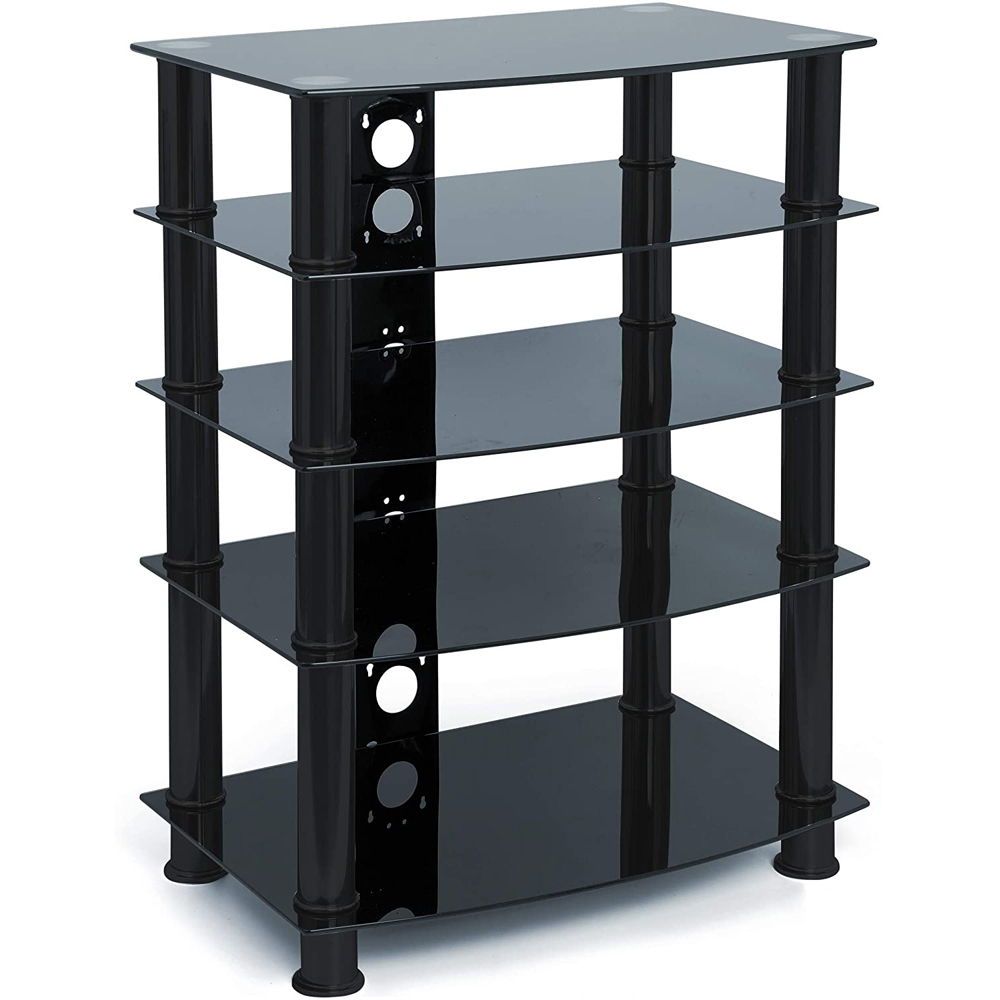 Centurion Supports Galago 5 Shelf Black Multimedia Unit Image 4