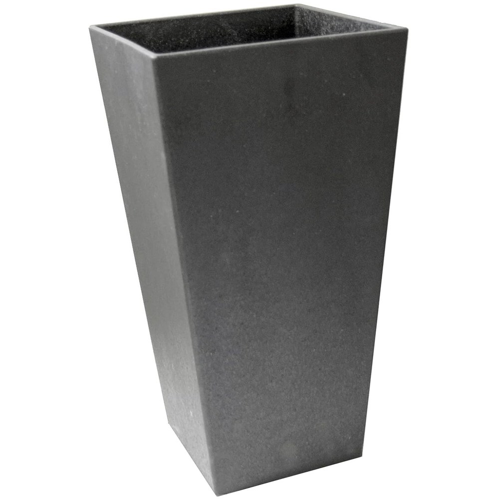 Primeur Sonata Steel Outdoor Grey Garden Planter 50cm Image 1